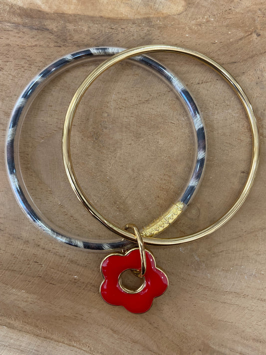 Bracelet jonc rouge TAHITI