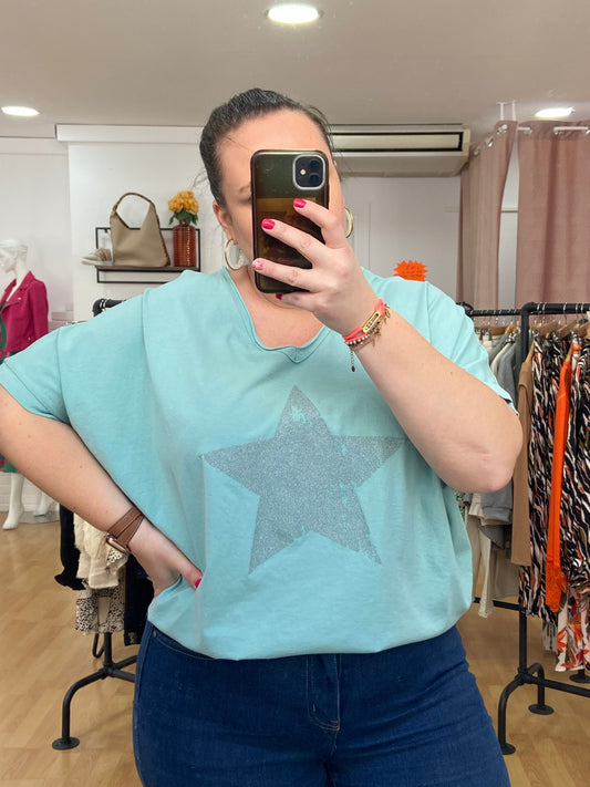 Tee-shirt céladon ÉTOILE