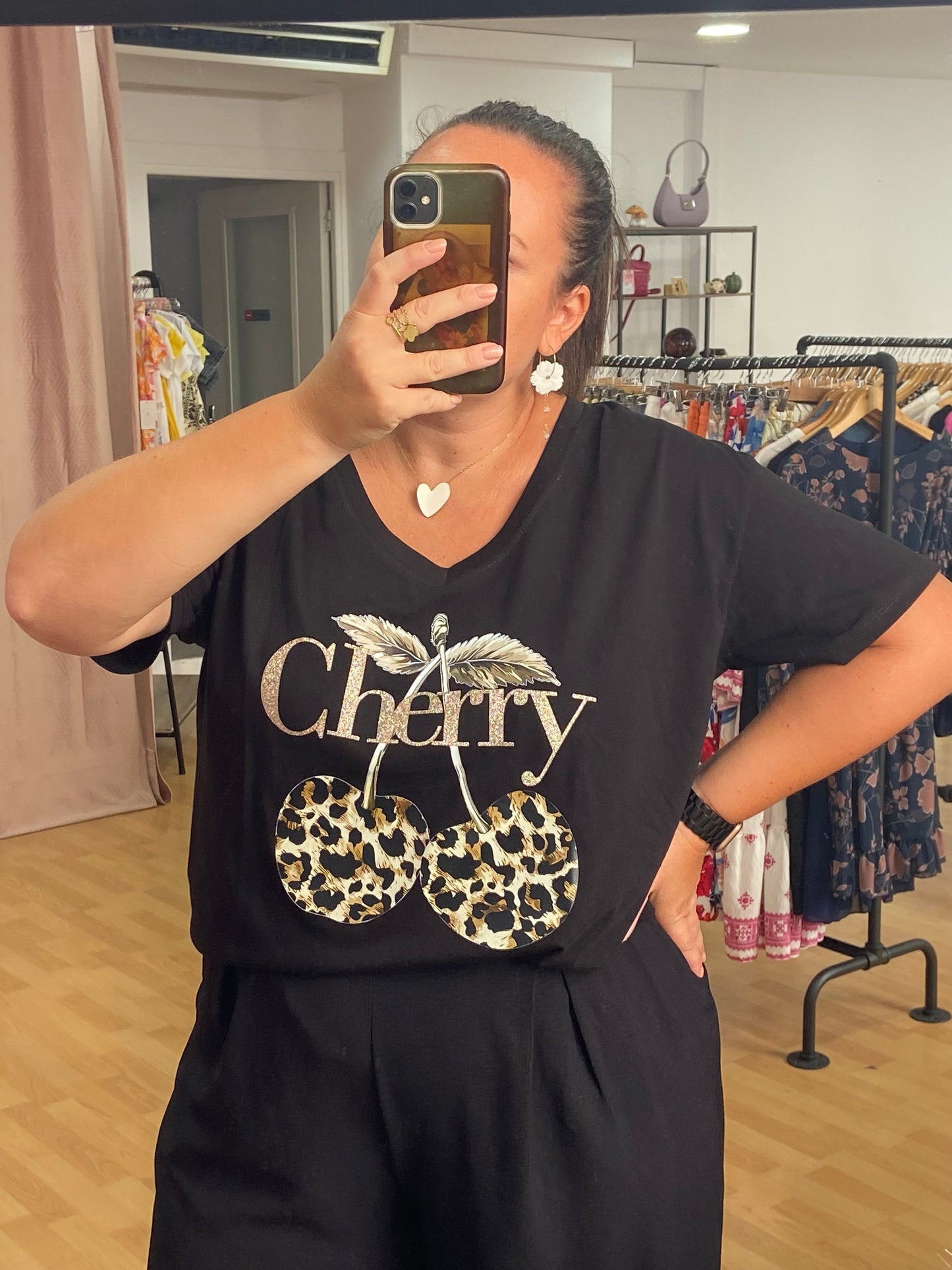 Teeshirt noir GT CHERRY