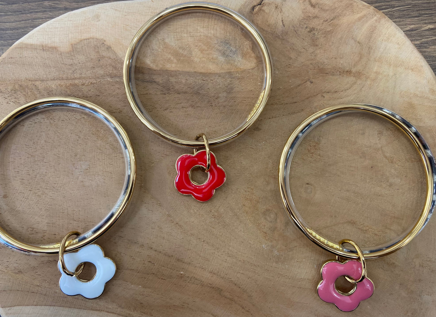 Bracelet jonc rouge TAHITI
