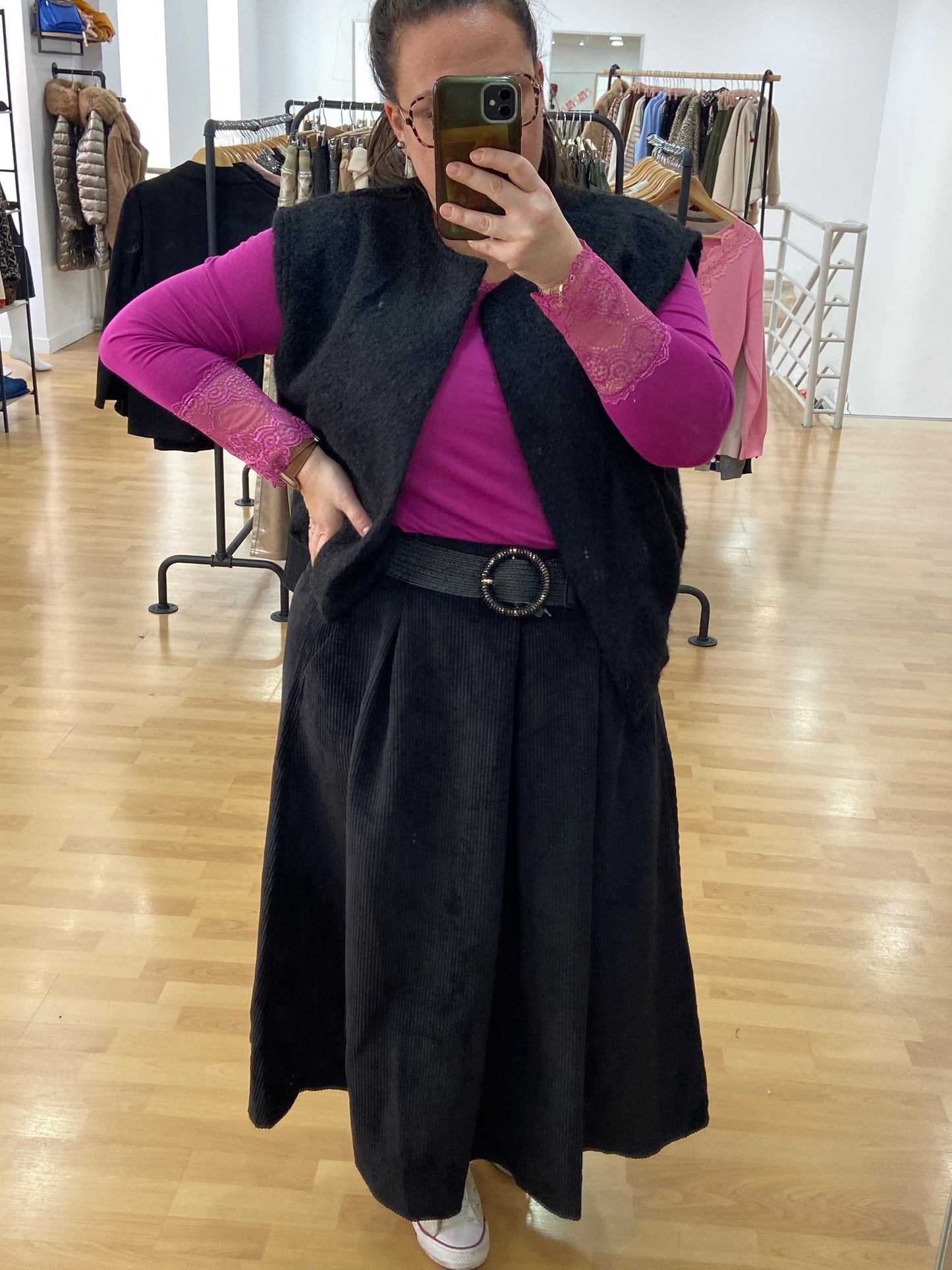 Jupe noire GT TULIPE