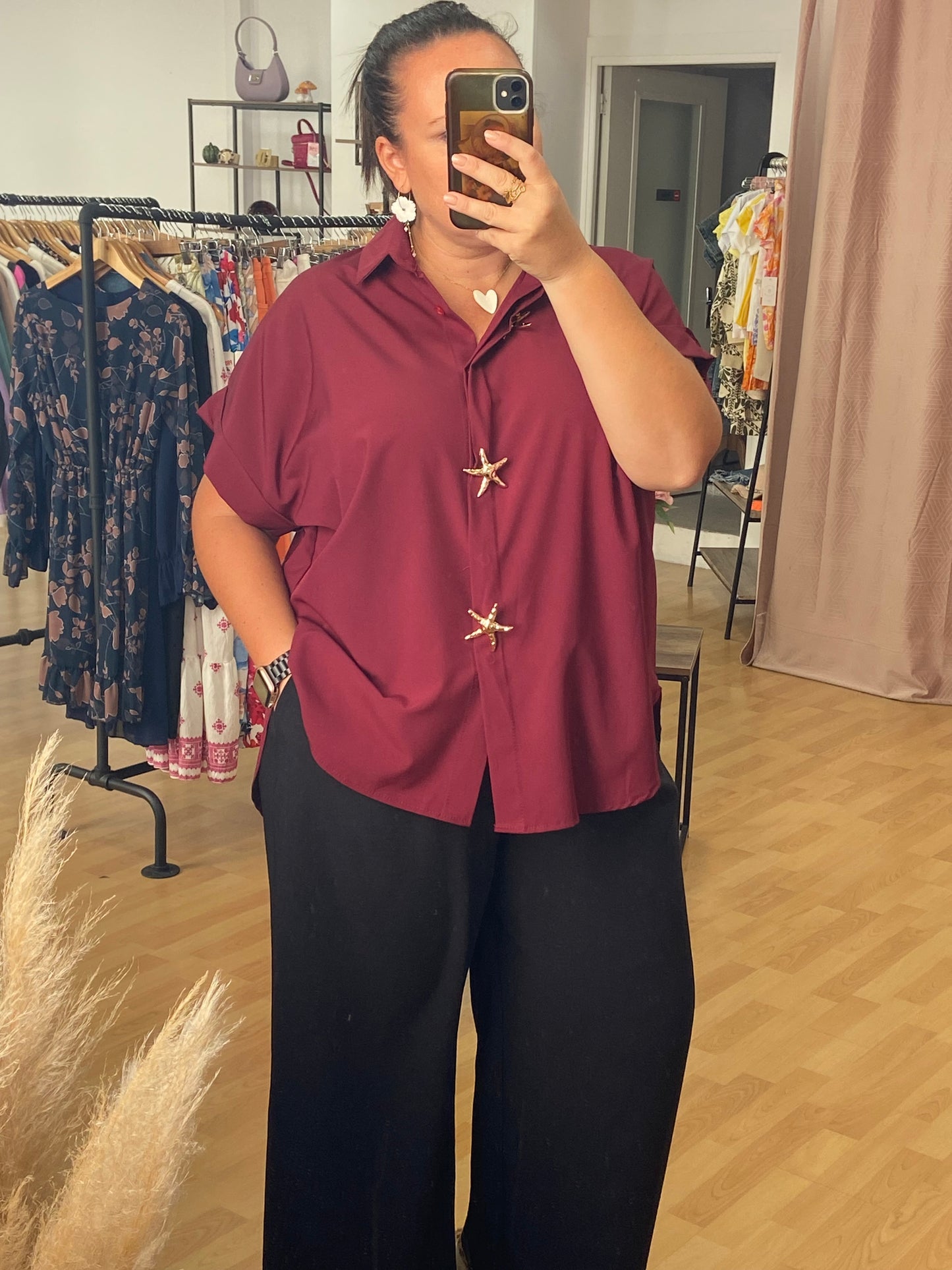 Chemise bordeaux ÉTOILE