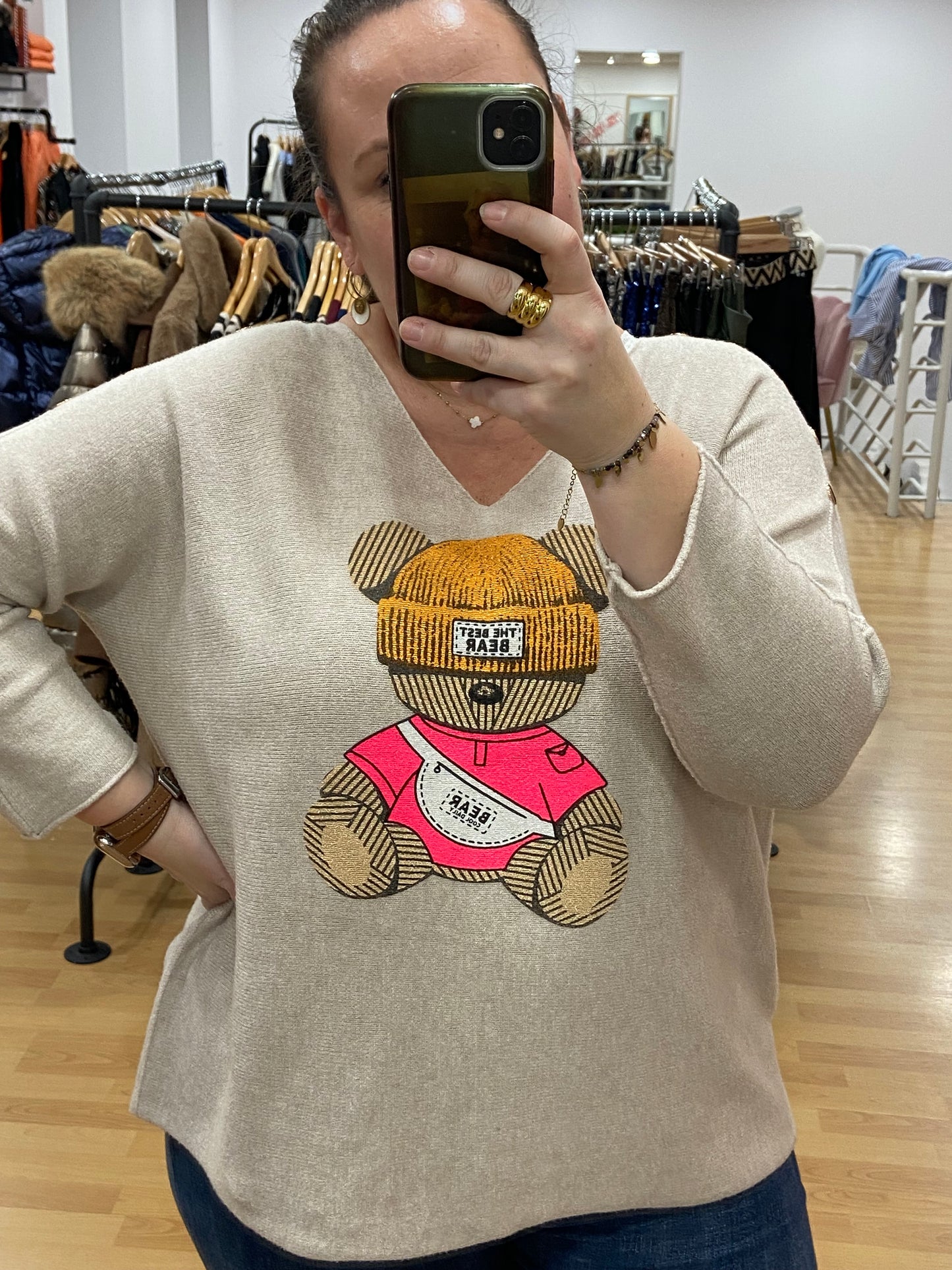 Pull beige BEAR