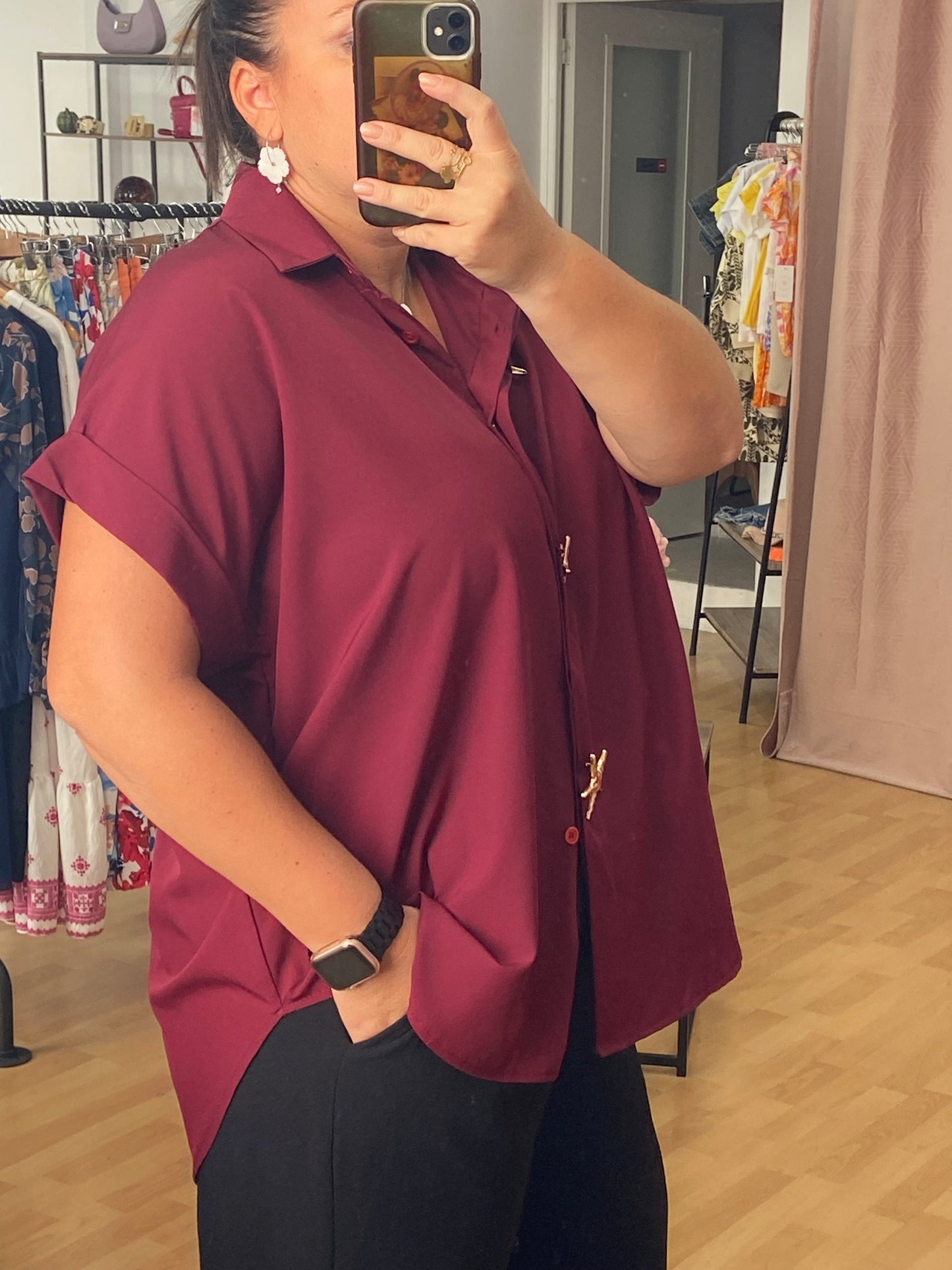 Chemise bordeaux ÉTOILE