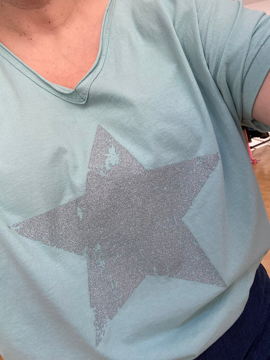 Tee-shirt céladon ÉTOILE