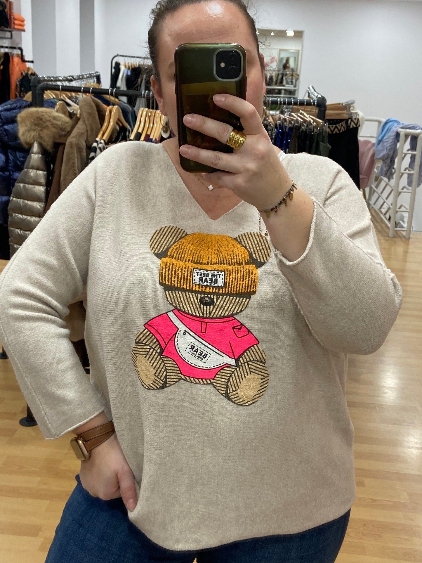 Pull beige BEAR