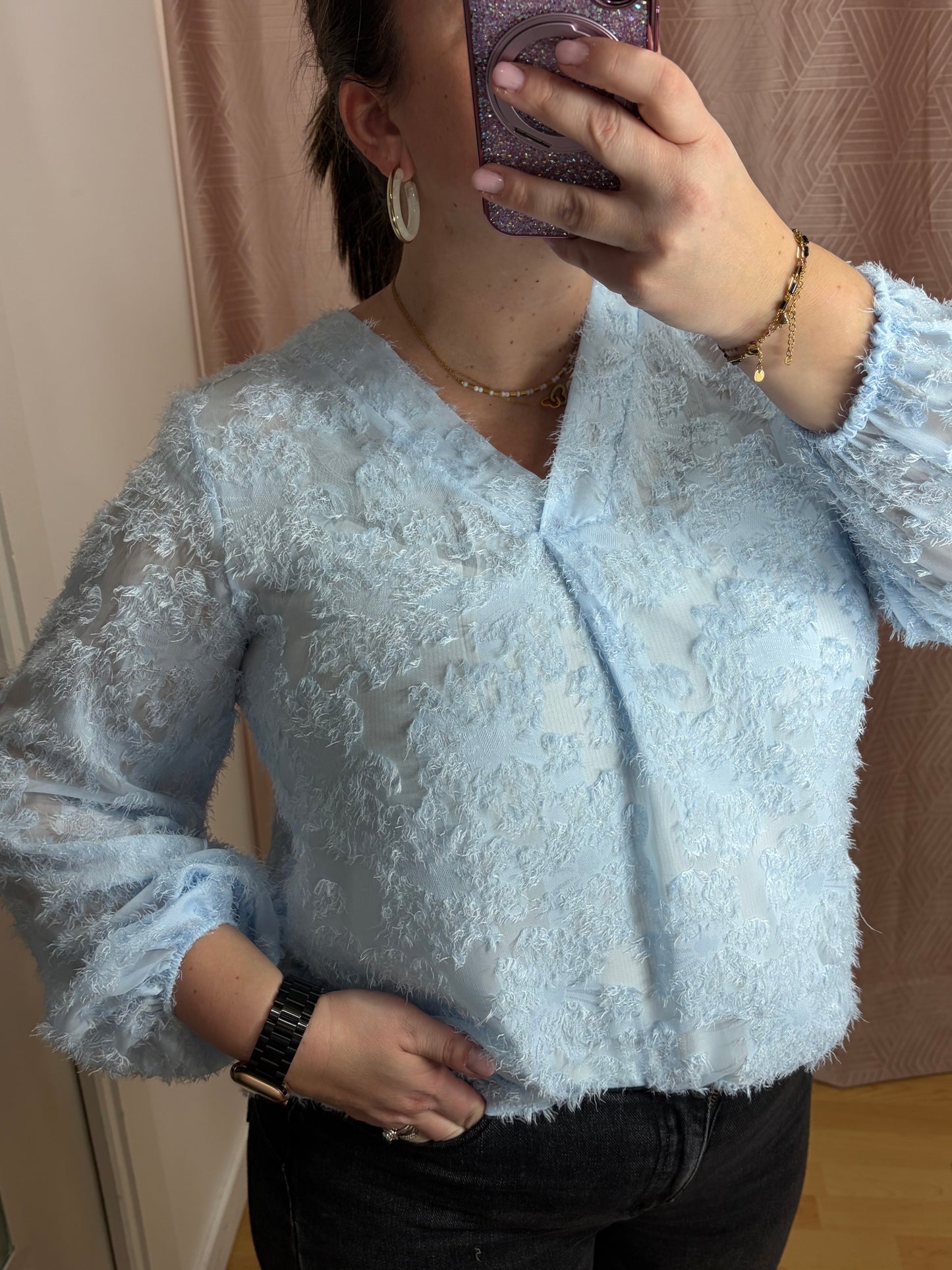 Blouse bleu ciel ROYAL