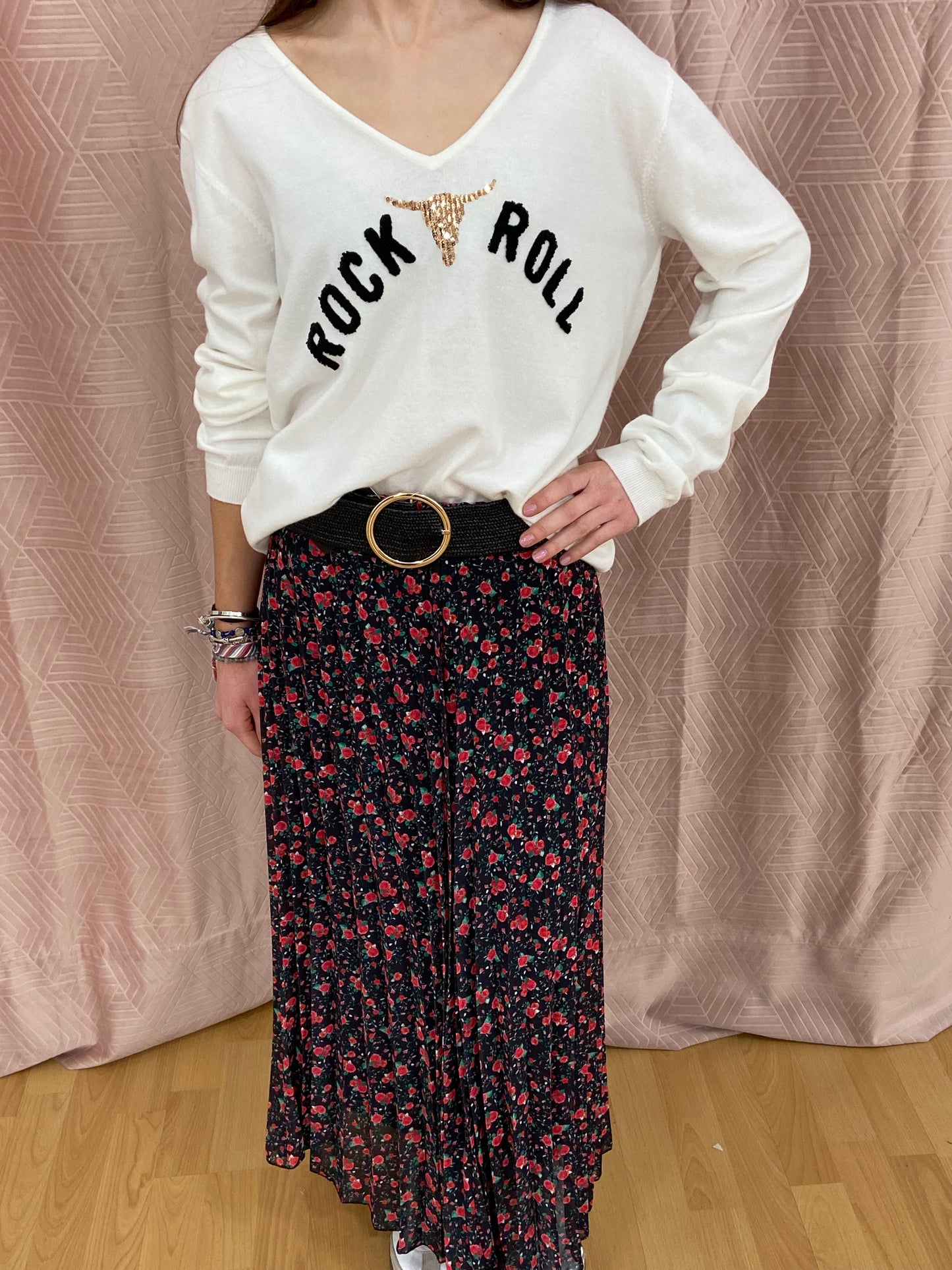 Pull blanc BUFFLE