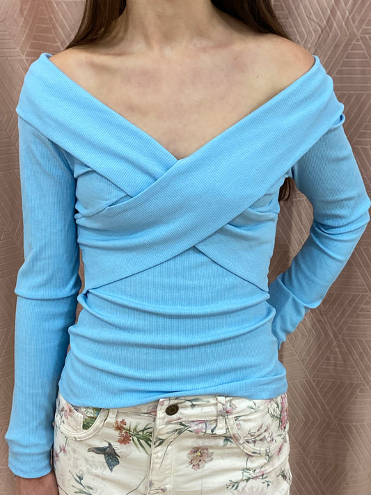 Top bleu ciel FANNY
