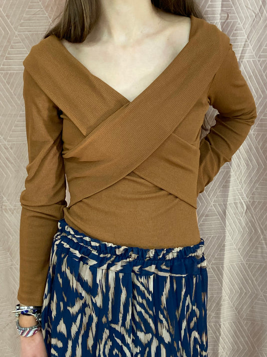 Top marron FANNY