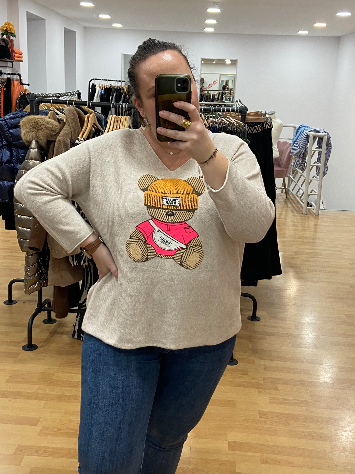 Pull beige BEAR