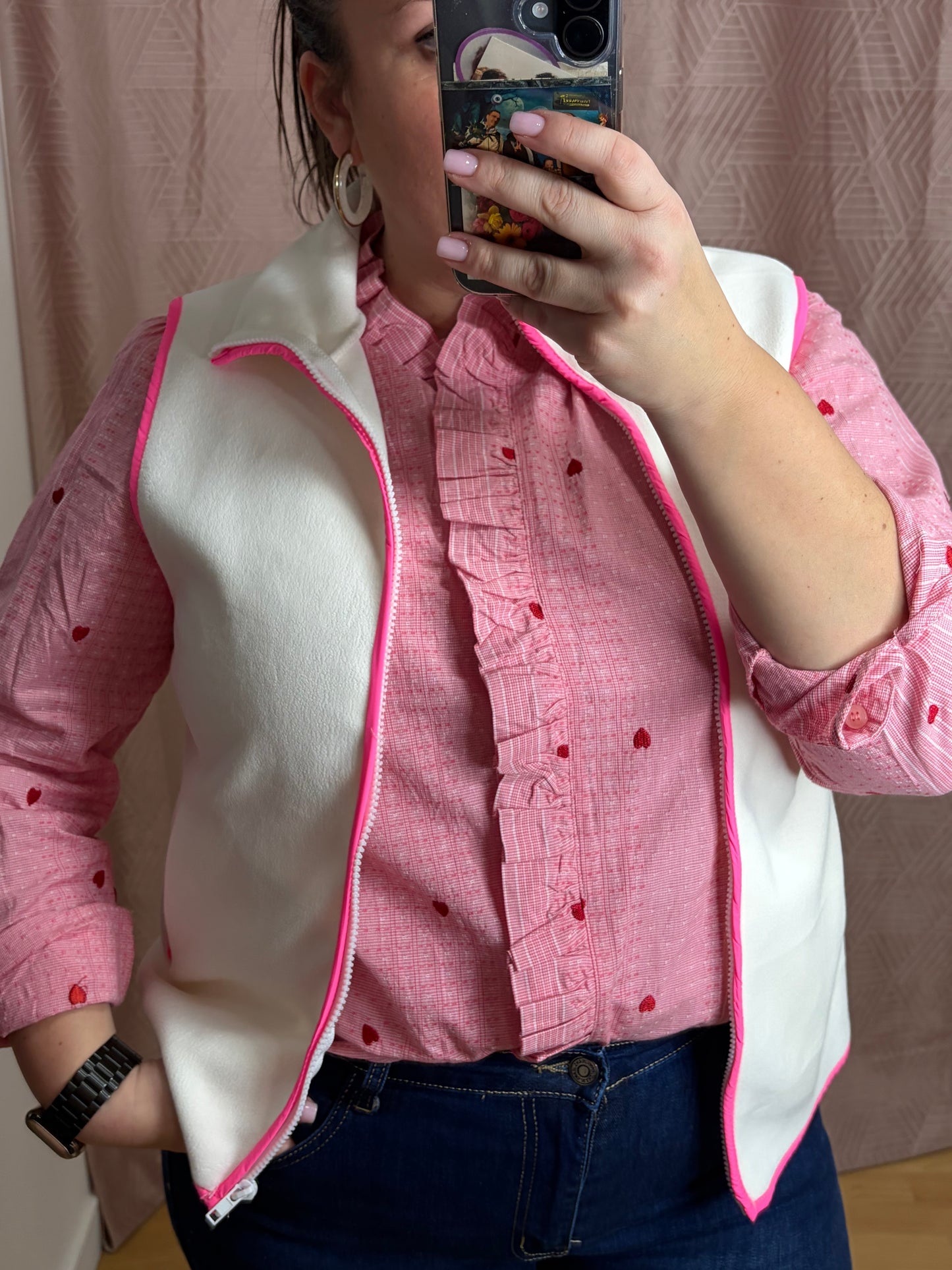 Polaire blanche S/M CARLA