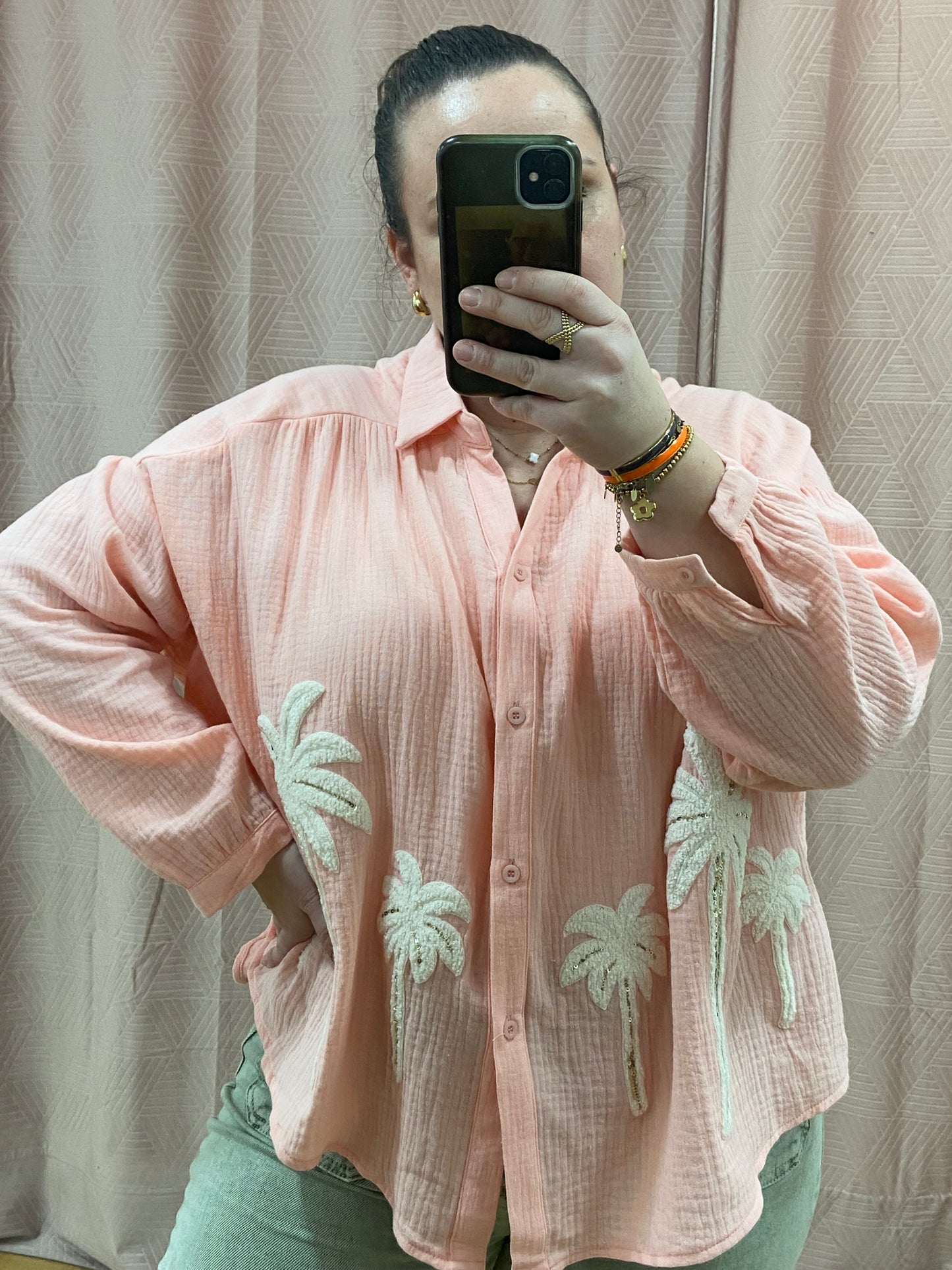 Chemise saumon PALMIER