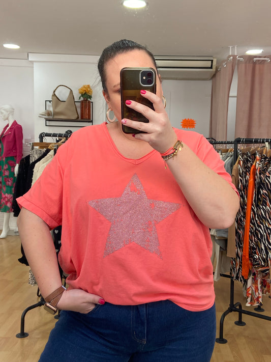Tee-shirt corail ÉTOILE