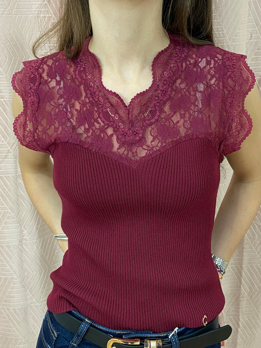 Top bordeaux CARLA