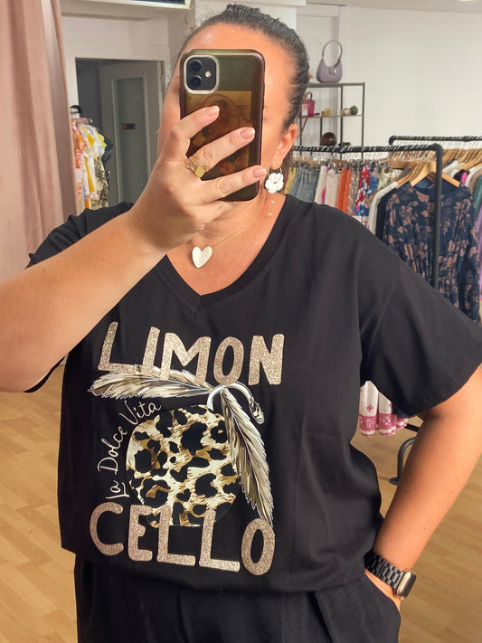 Teeshirt noir GT LEMON CELLO