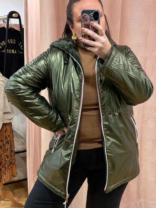 Parka kaki RÉVERSIBLE