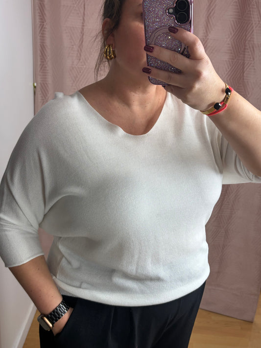 Pull blanc SAM