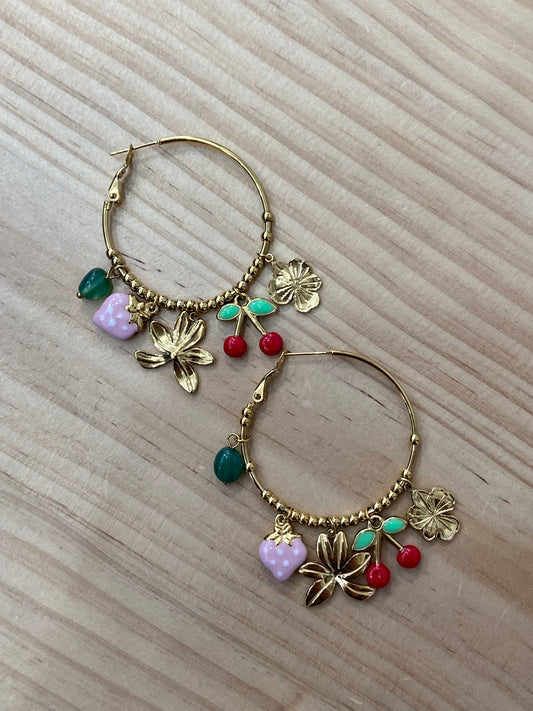 Boucles d’oreilles CERISES