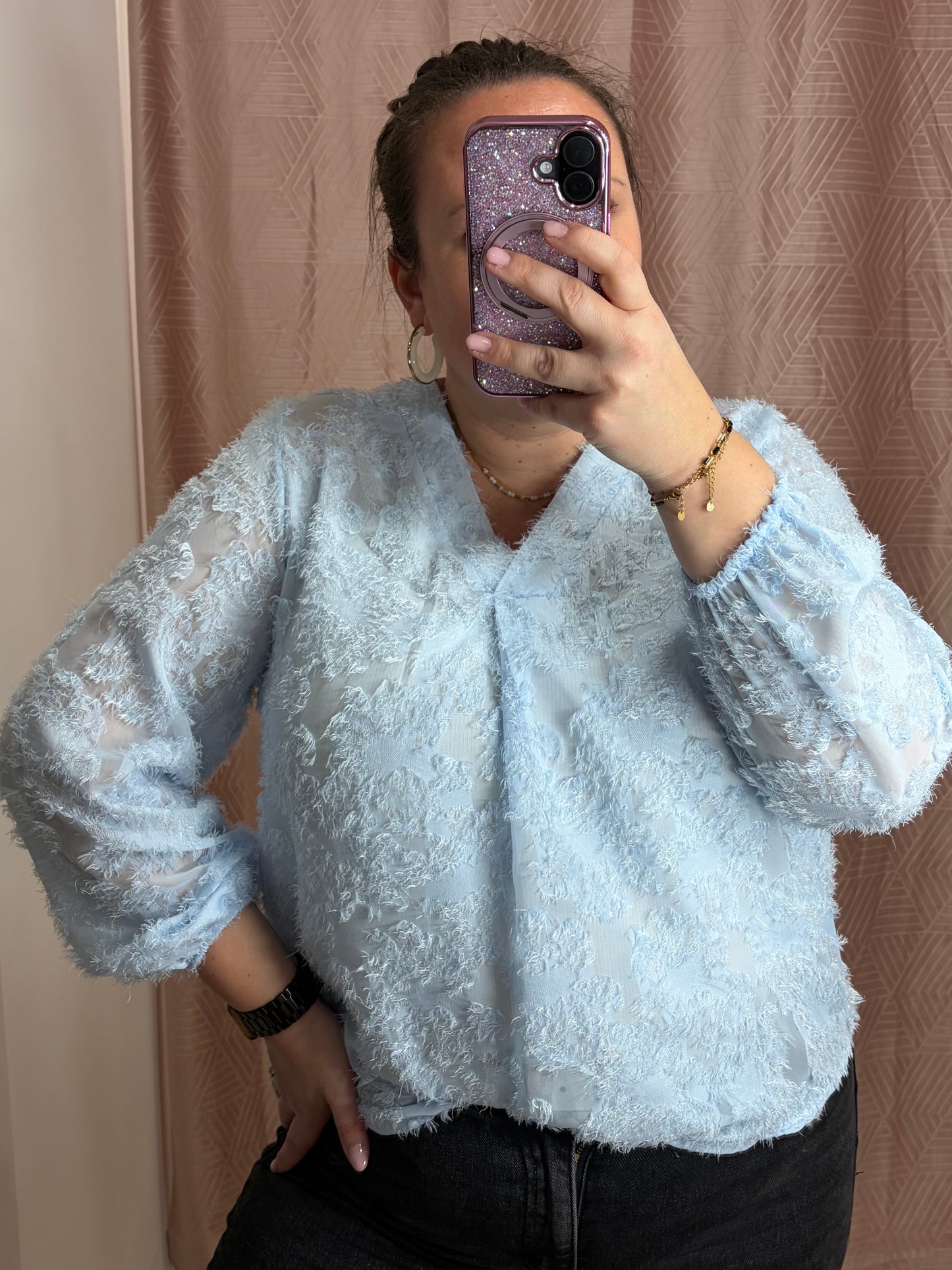 Blouse bleu ciel ROYAL