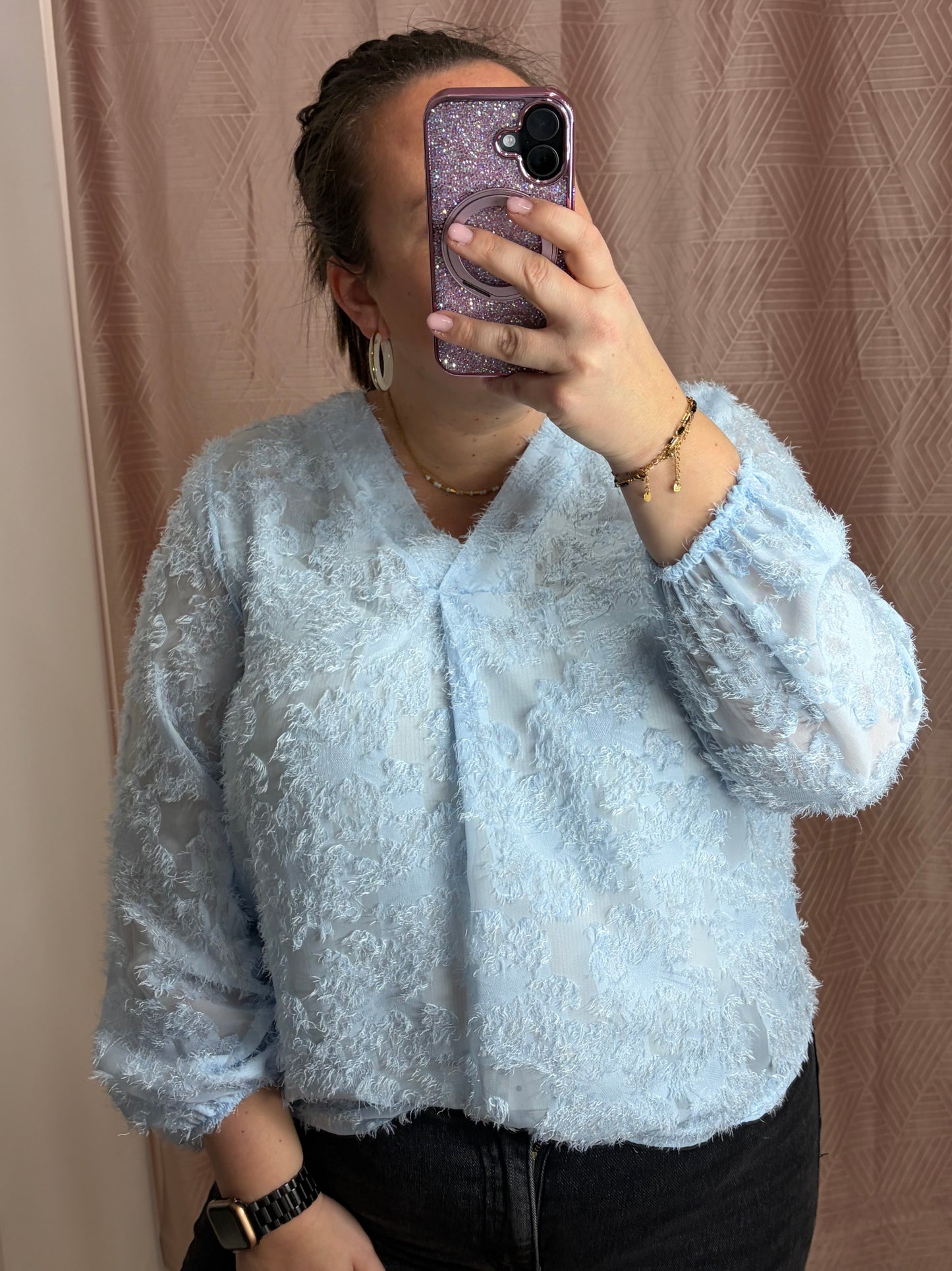 Blouse bleu ciel ROYAL