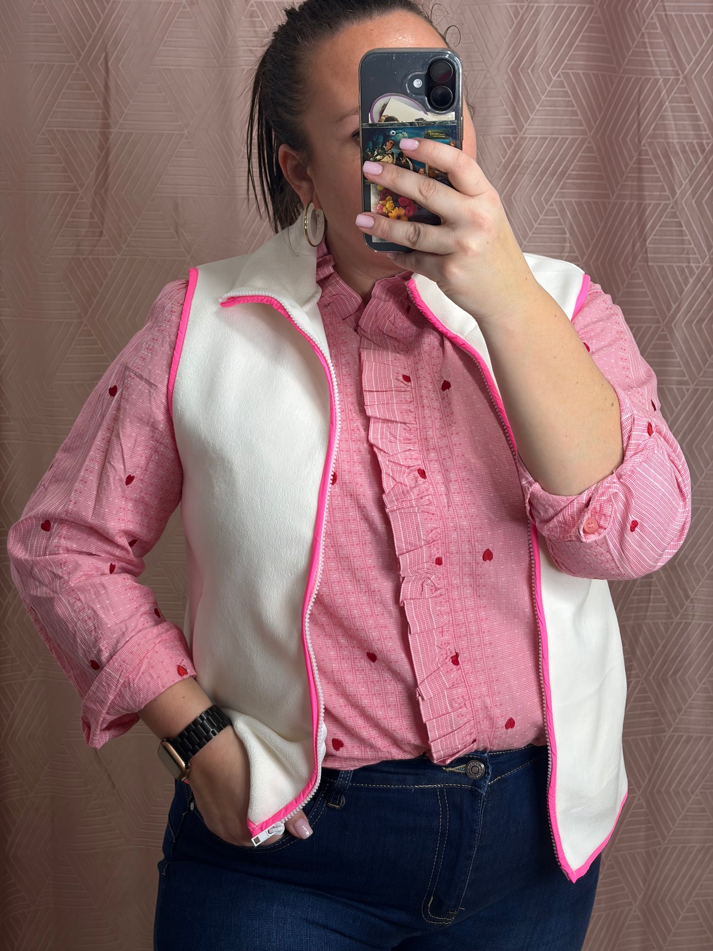 Polaire blanche S/M CARLA