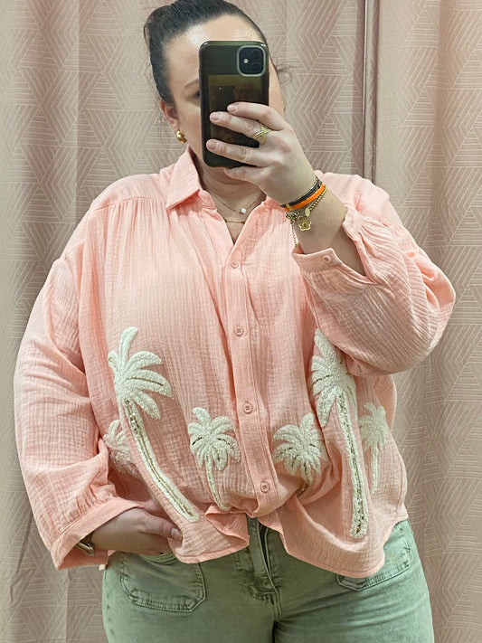 Chemise saumon PALMIER
