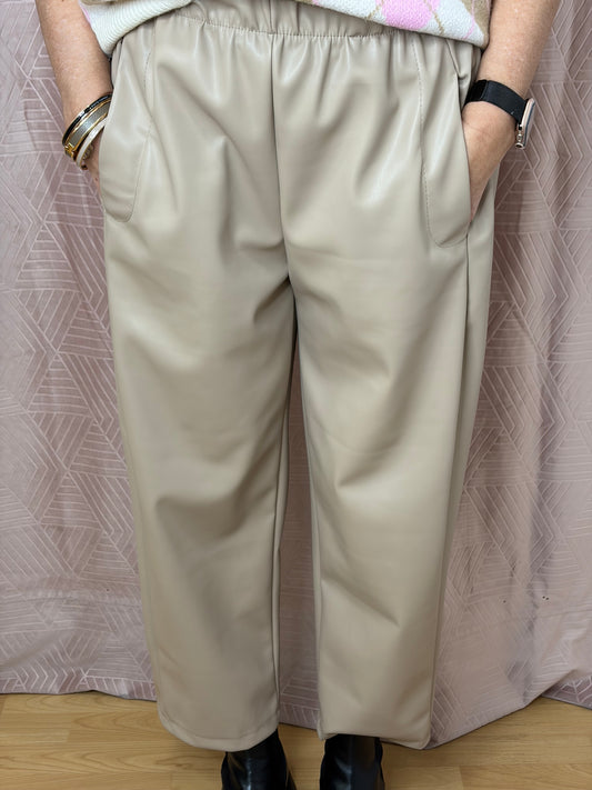 Pantalon beige SIMILI