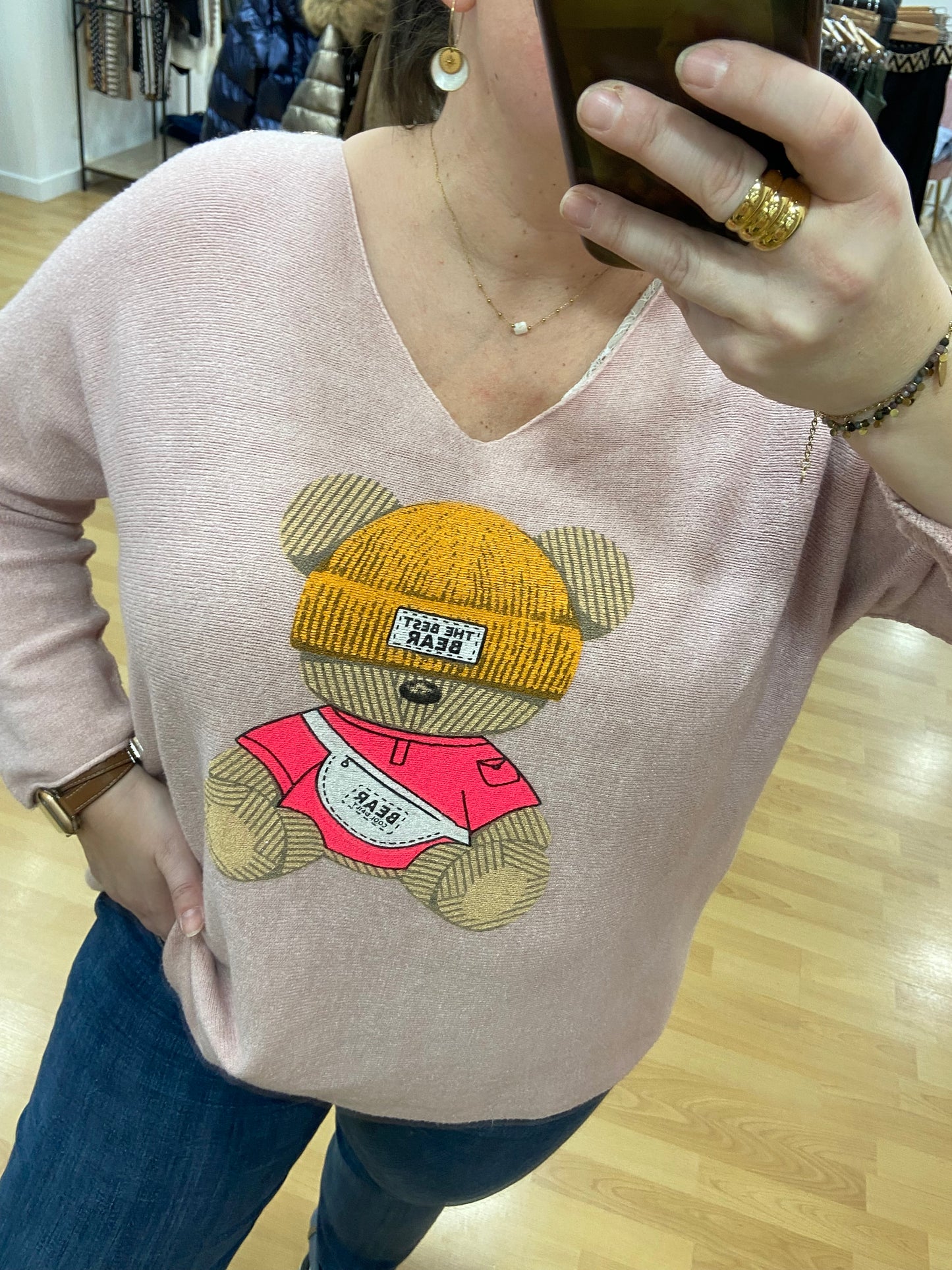 Pull vieux rose BEAR