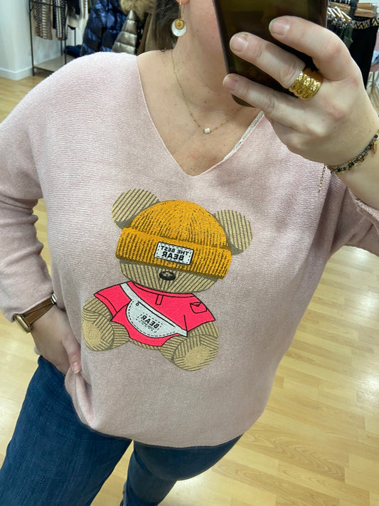 Pull vieux rose BEAR