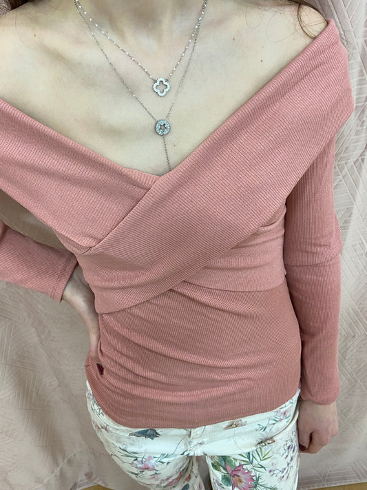 Top vieux rose FANNY