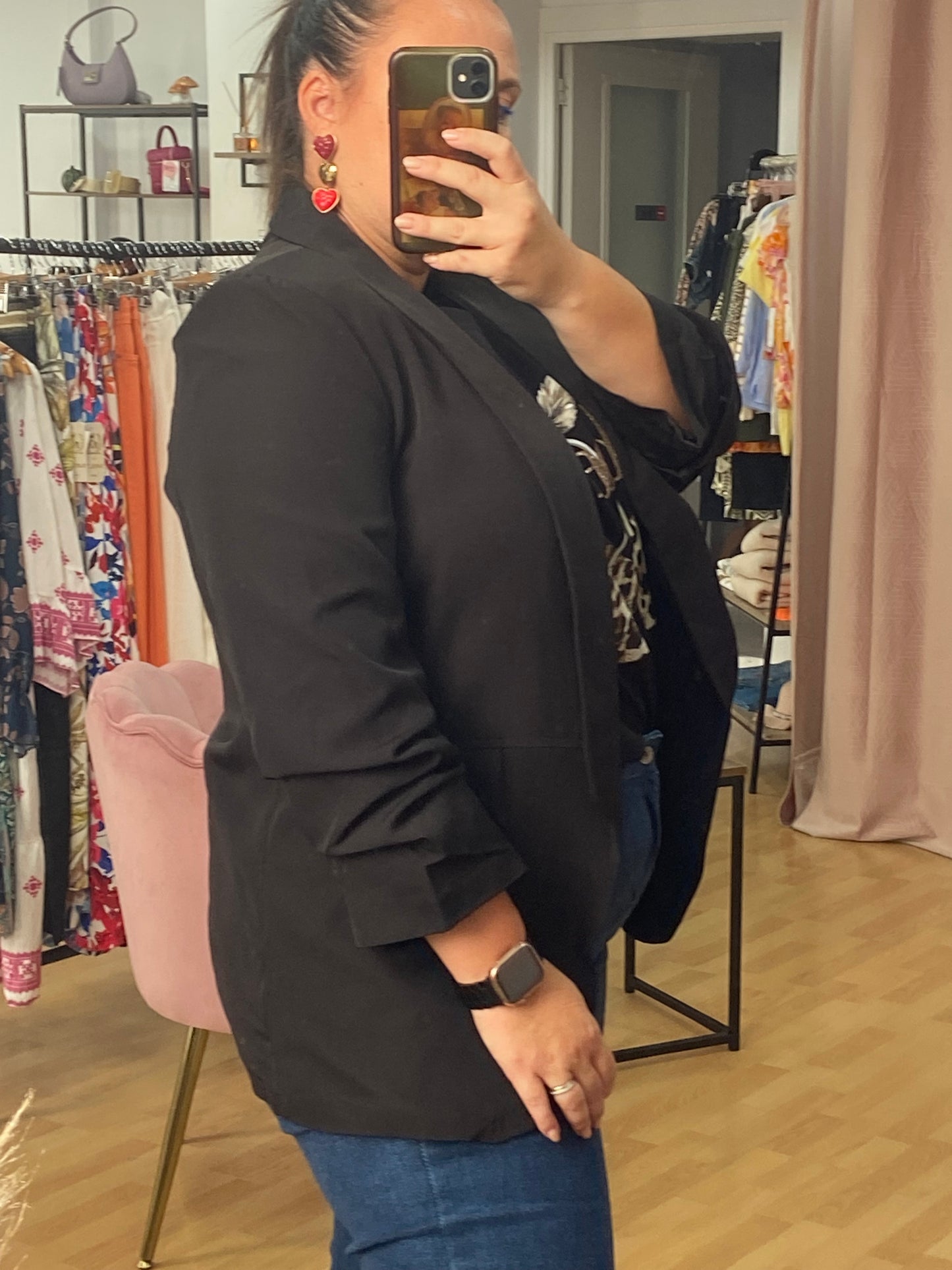 Blazer noir STRASS