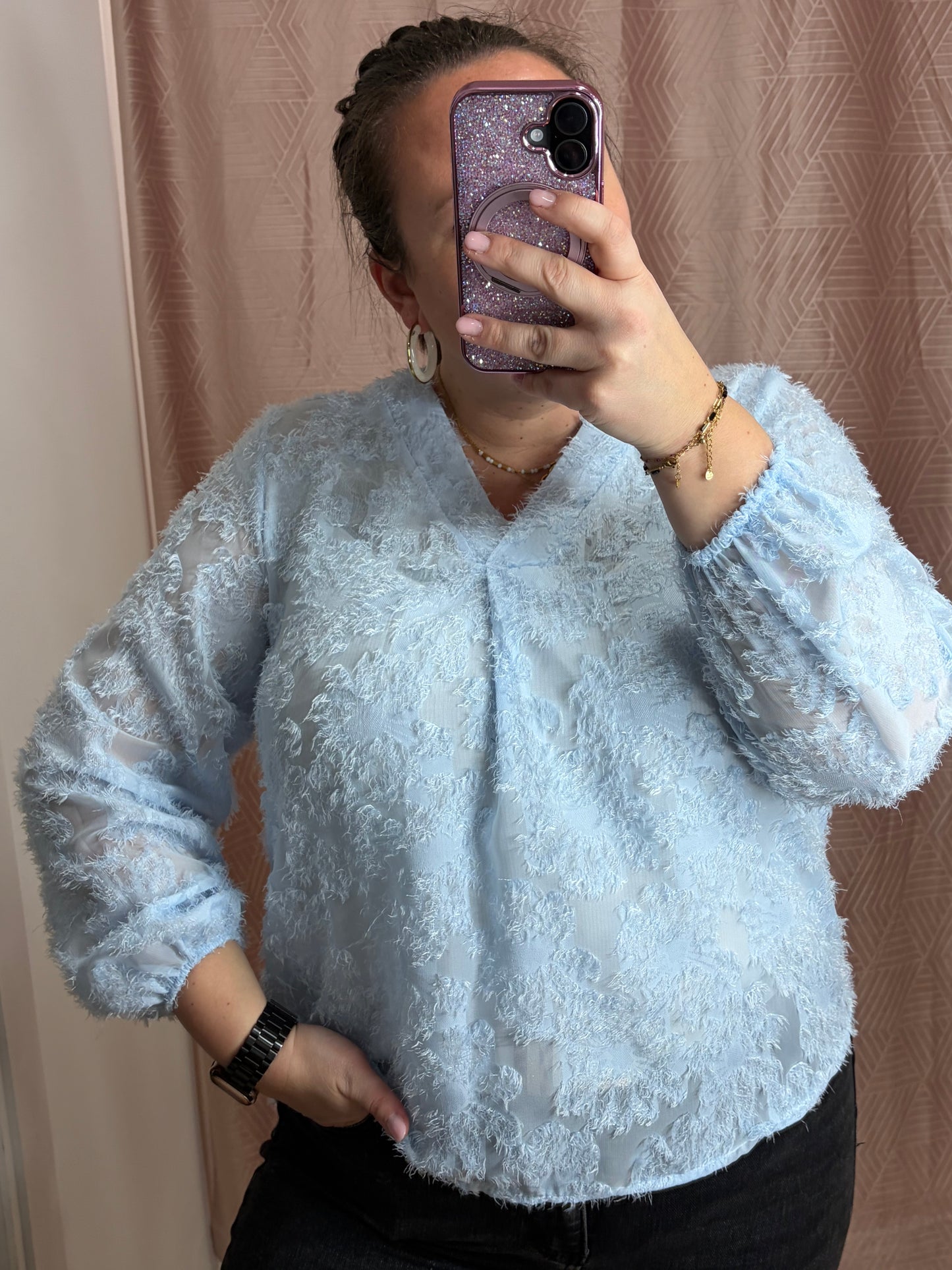 Blouse bleu ciel ROYAL