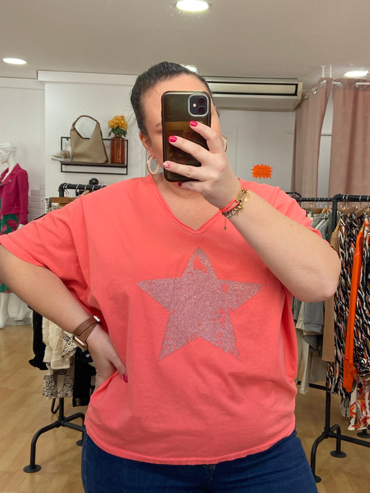 Tee-shirt corail ÉTOILE