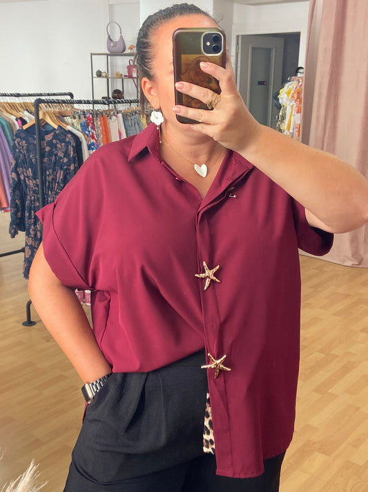 Chemise bordeaux ÉTOILE