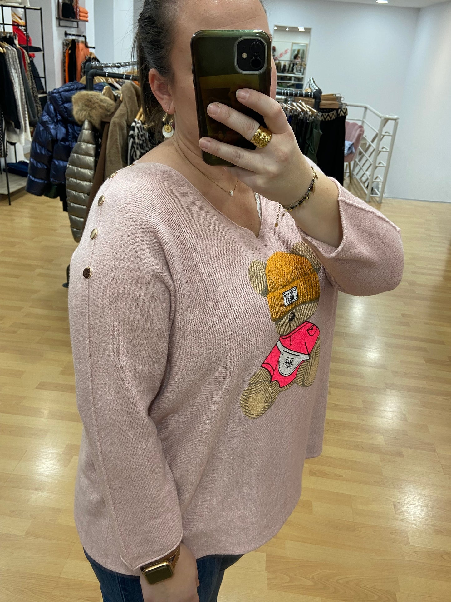 Pull vieux rose BEAR