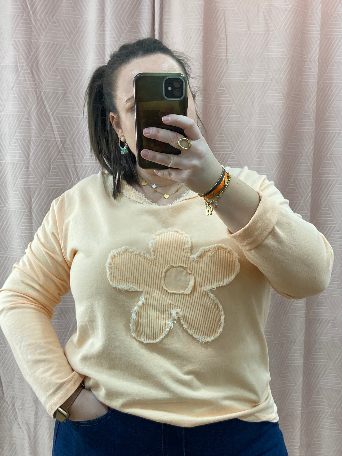 Pull abricot NINA