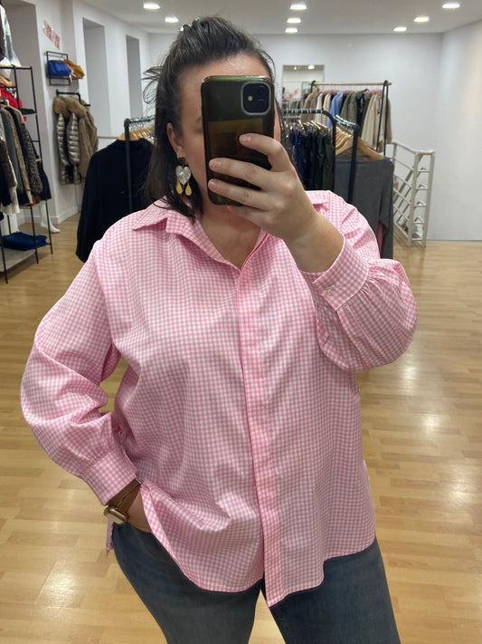 Chemise rose VICHY