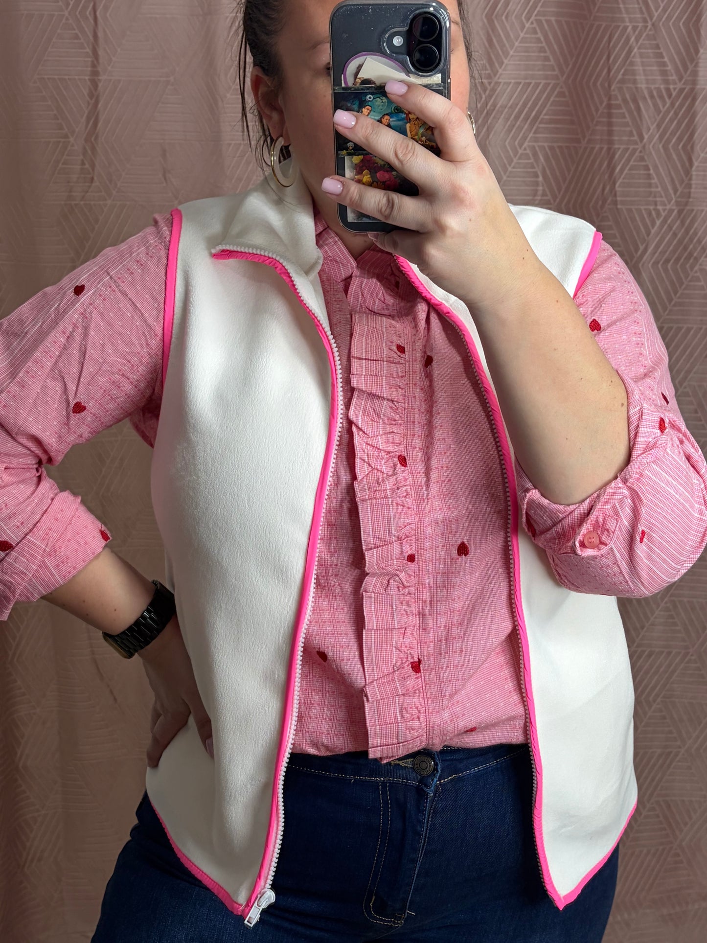 Polaire blanche S/M CARLA