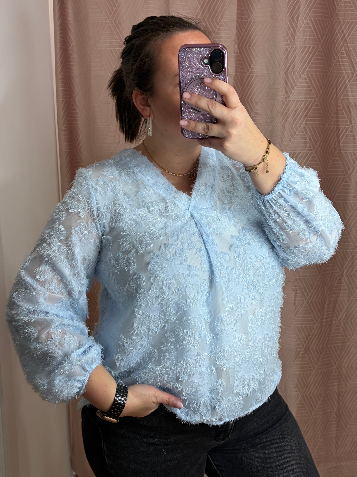 Blouse bleu ciel ROYAL