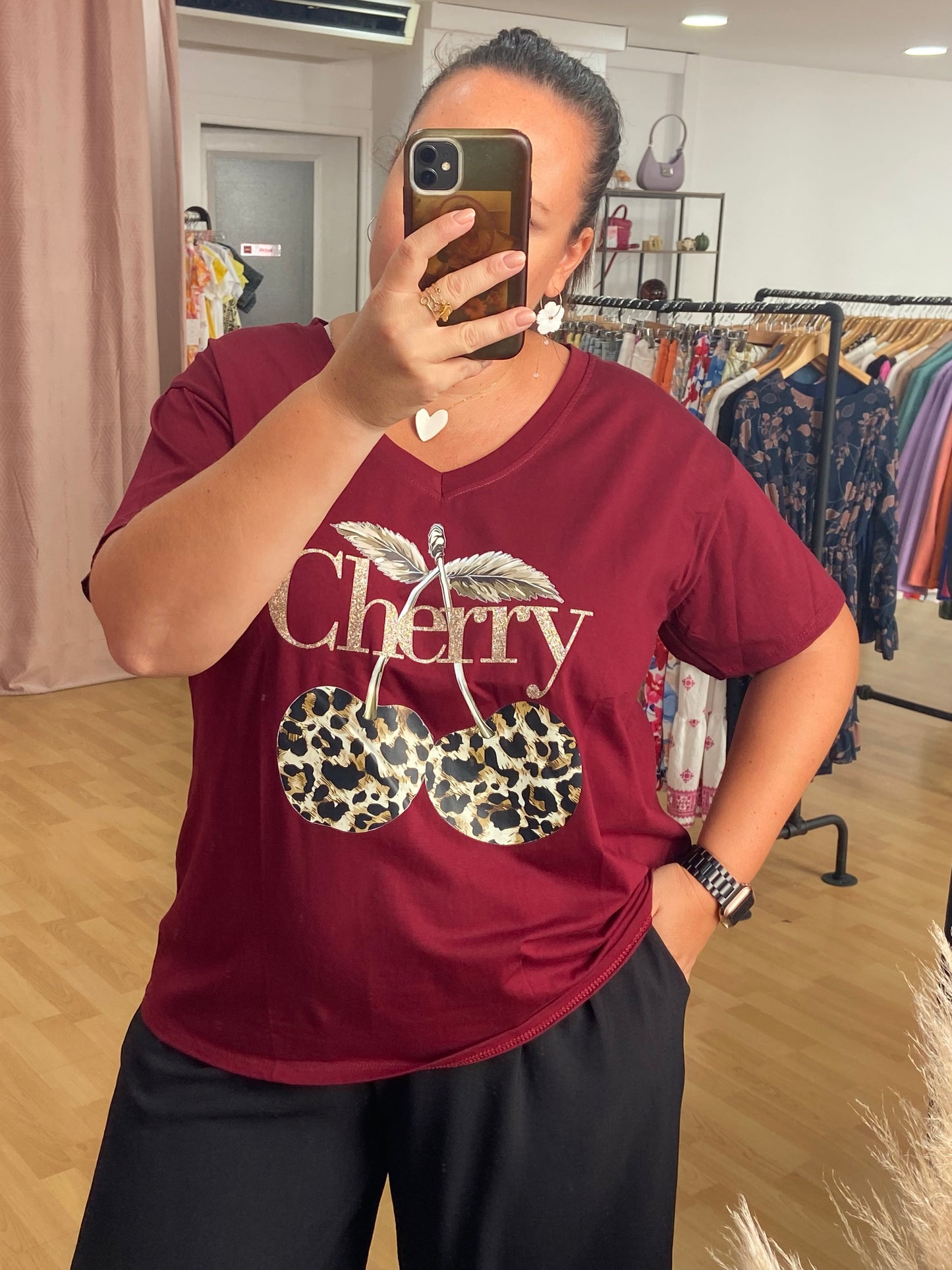 Teeshirt bordeaux GT CHERRY